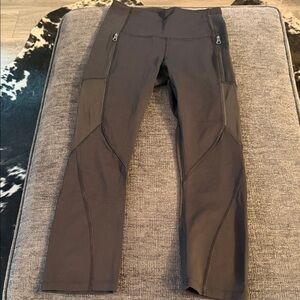 lululemon athletica Charcoal Leggings with Zippered Pockets